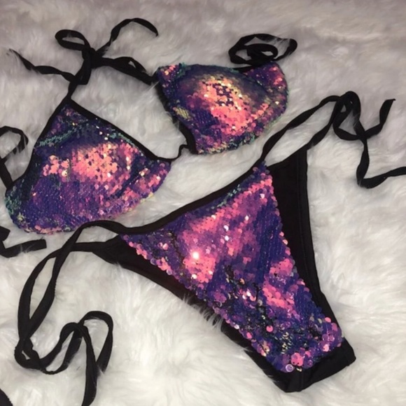 Rainbow Sequin Bikini - Picture 4 of 5